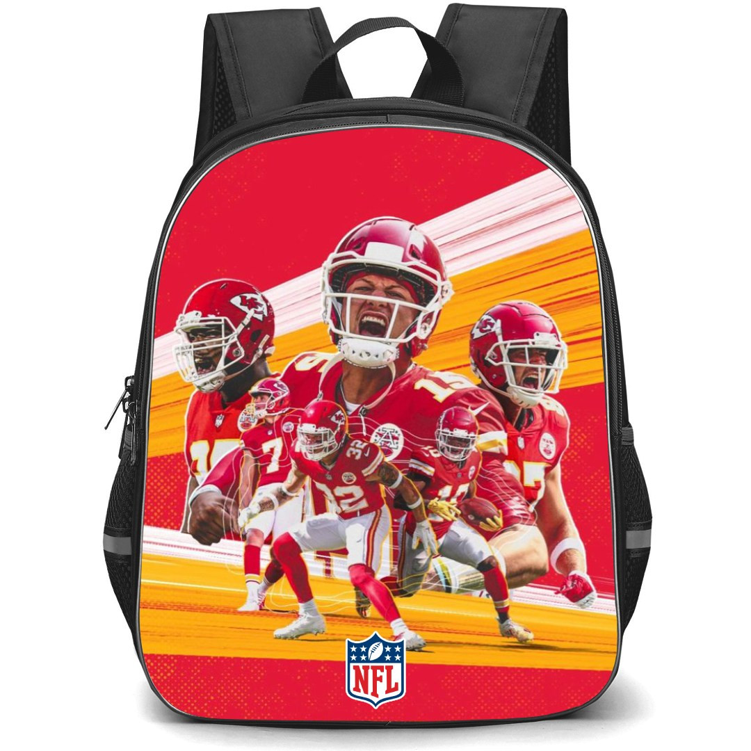 NFL Kansas City Chiefs Backpack StudentPack - Kansas City Chiefs Team Poster Red Backround