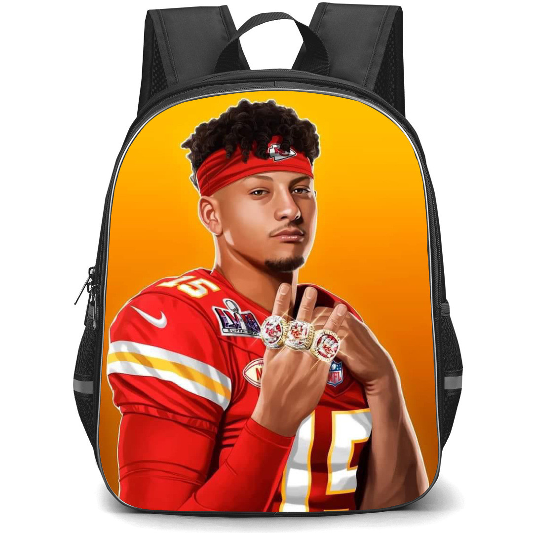 NFL Kansas City Chiefs Backpack StudentPack - Kansas City Chiefs Patrick Won His 3rd Super Bowl MVP Illustration Art