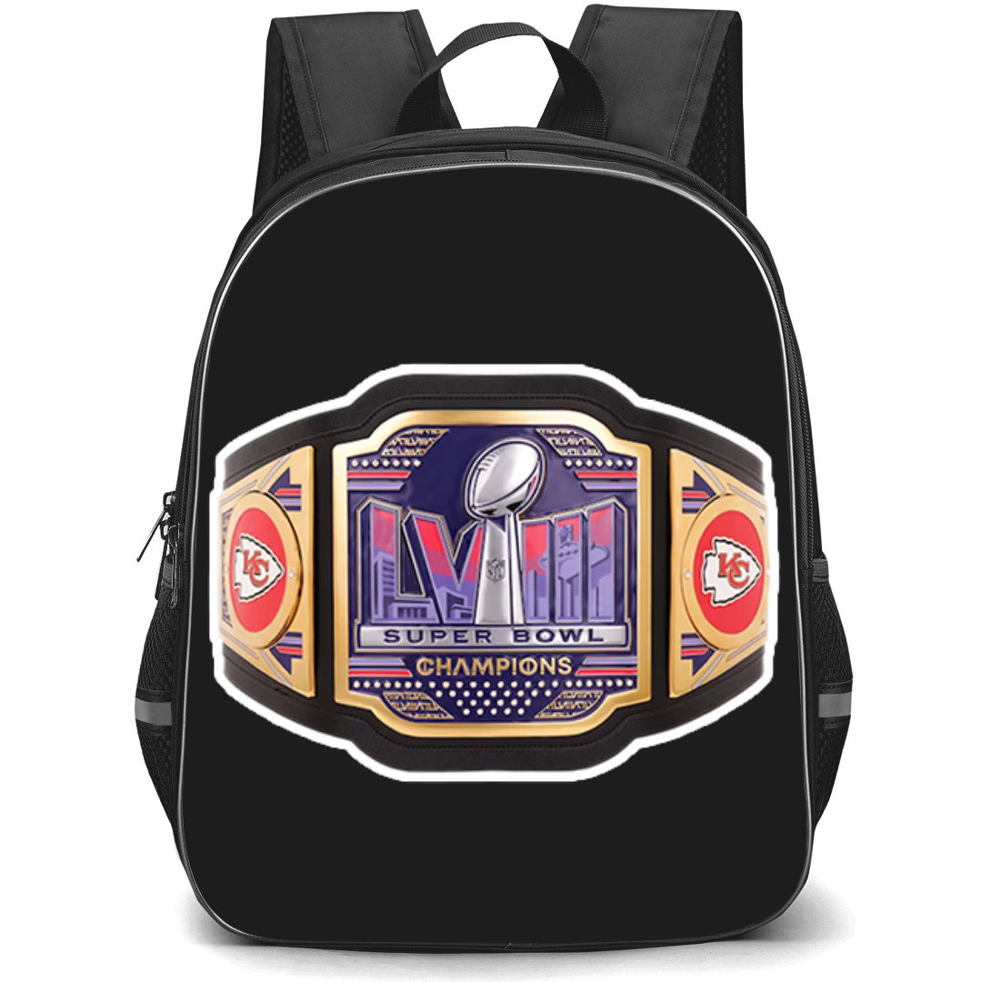 NFL Kansas City Chiefs Backpack StudentPack - Kansas City Chiefs Super Bowl LVIII Title Belt Sticker