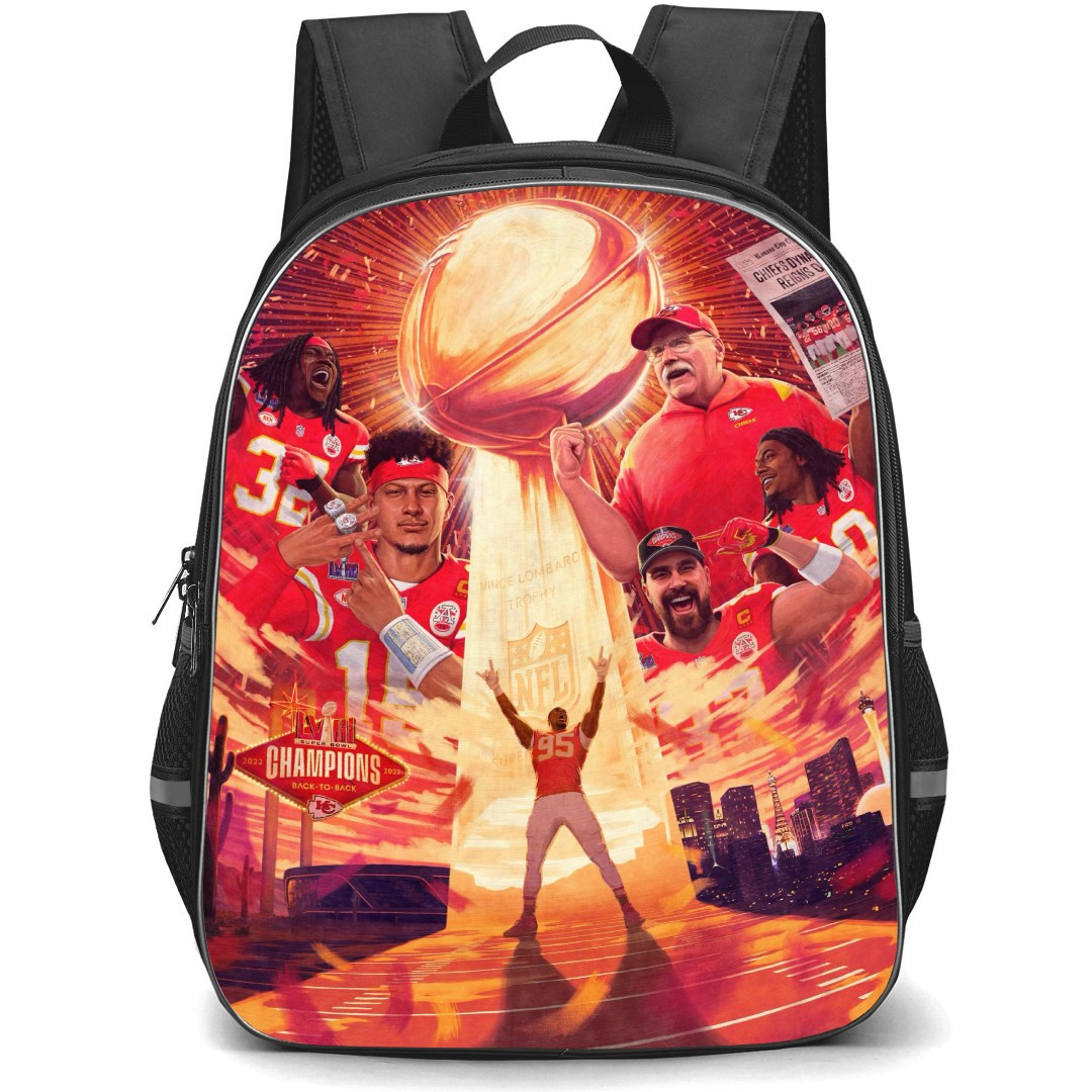 NFL Kansas City Chiefs Backpack StudentPack - Kansas City Chiefs When The Lights Are Bright We Shine Brighter Poster