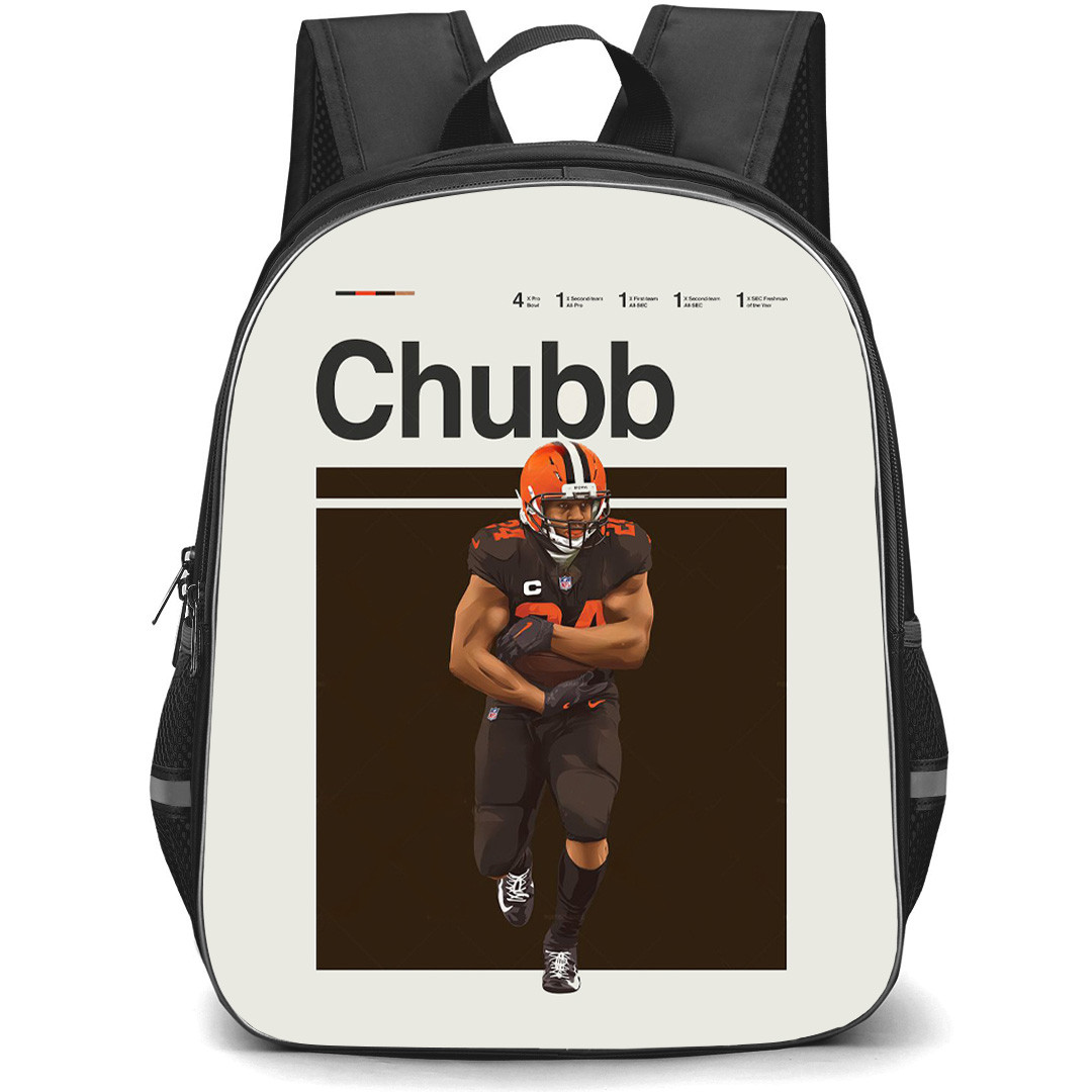 NFL Nick Chubb Backpack StudentPack - Nick Chubb Cleveland Browns Standing Illustration