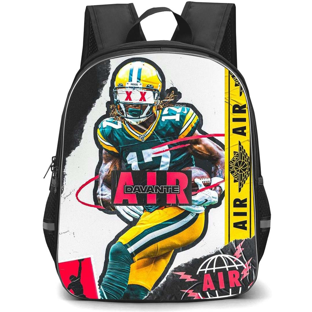 NFL Davante Adams Backpack StudentPack - Davante Adams 17 Green Bay Packers Air Jordan Poster