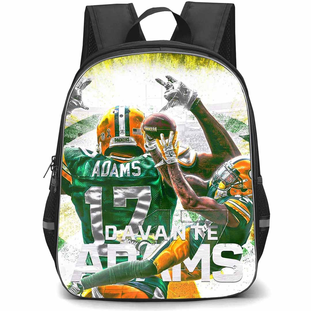 NFL Davante Adams Backpack StudentPack - Davante Adams 17 Green Bay Packers Jump Catch Poster