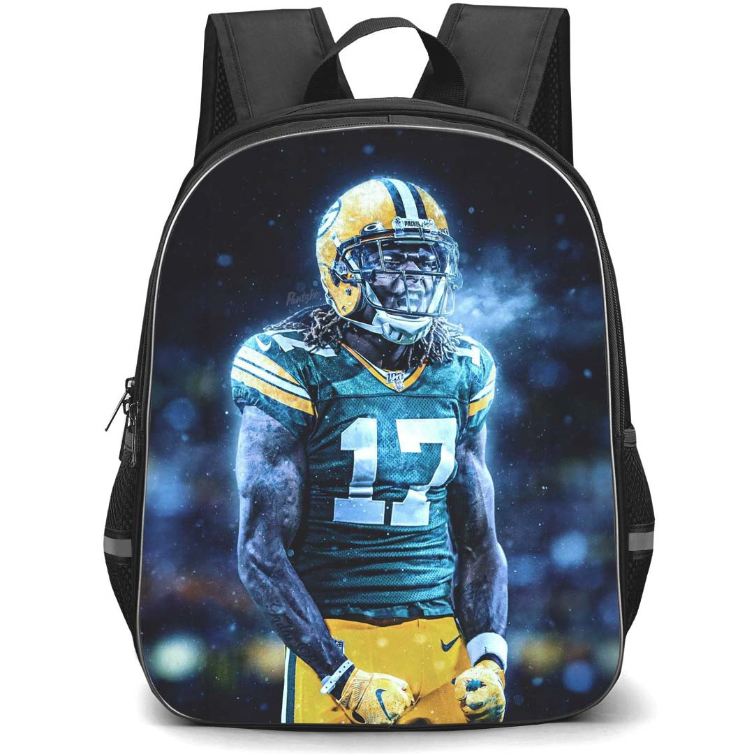 NFL Davante Adams Backpack StudentPack - Davante Adams 17 Green Bay Packers Shouting Portrait