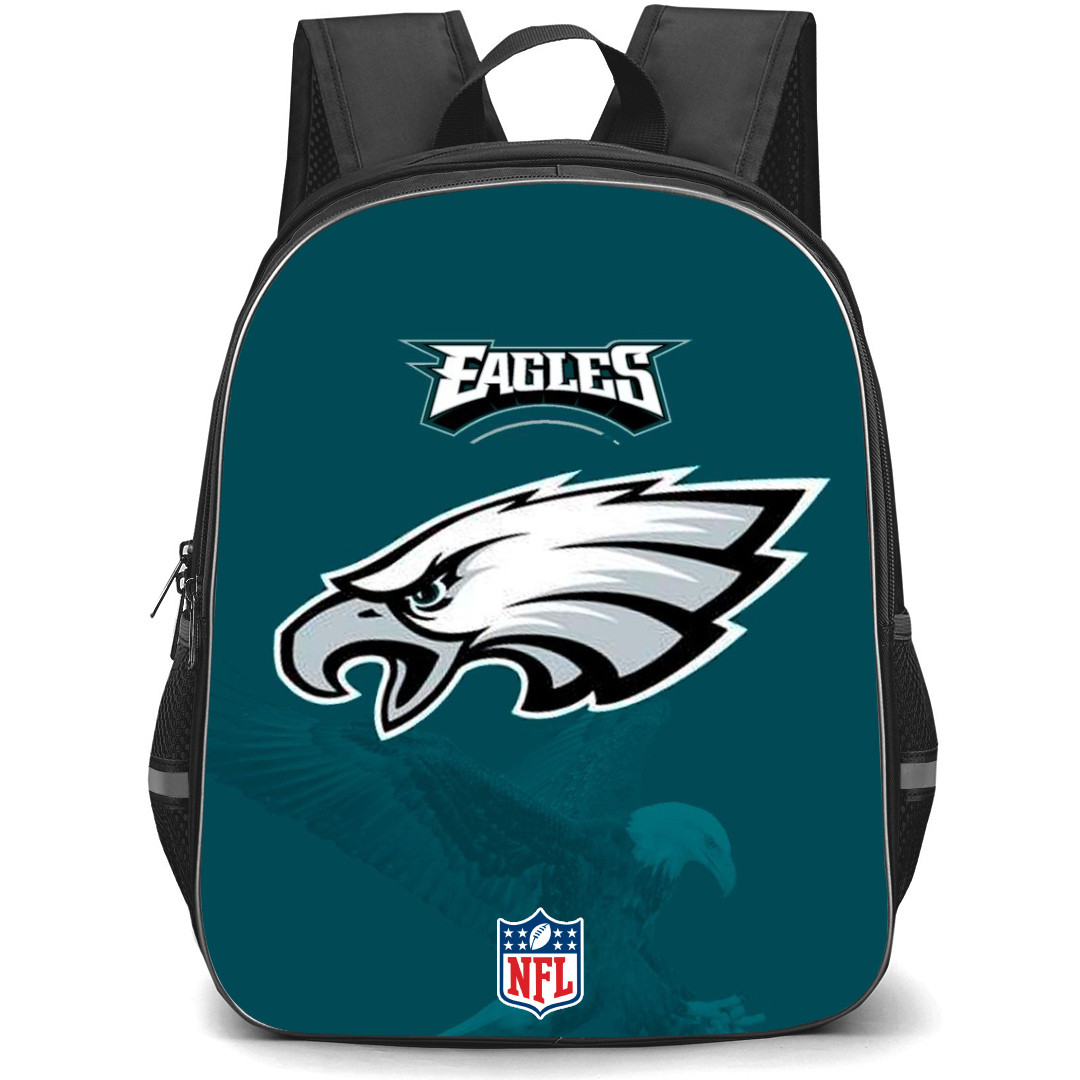 NFL Philadelphia Eagles Backpack StudentPack - Philadelphia Eagles Logo On Green Background