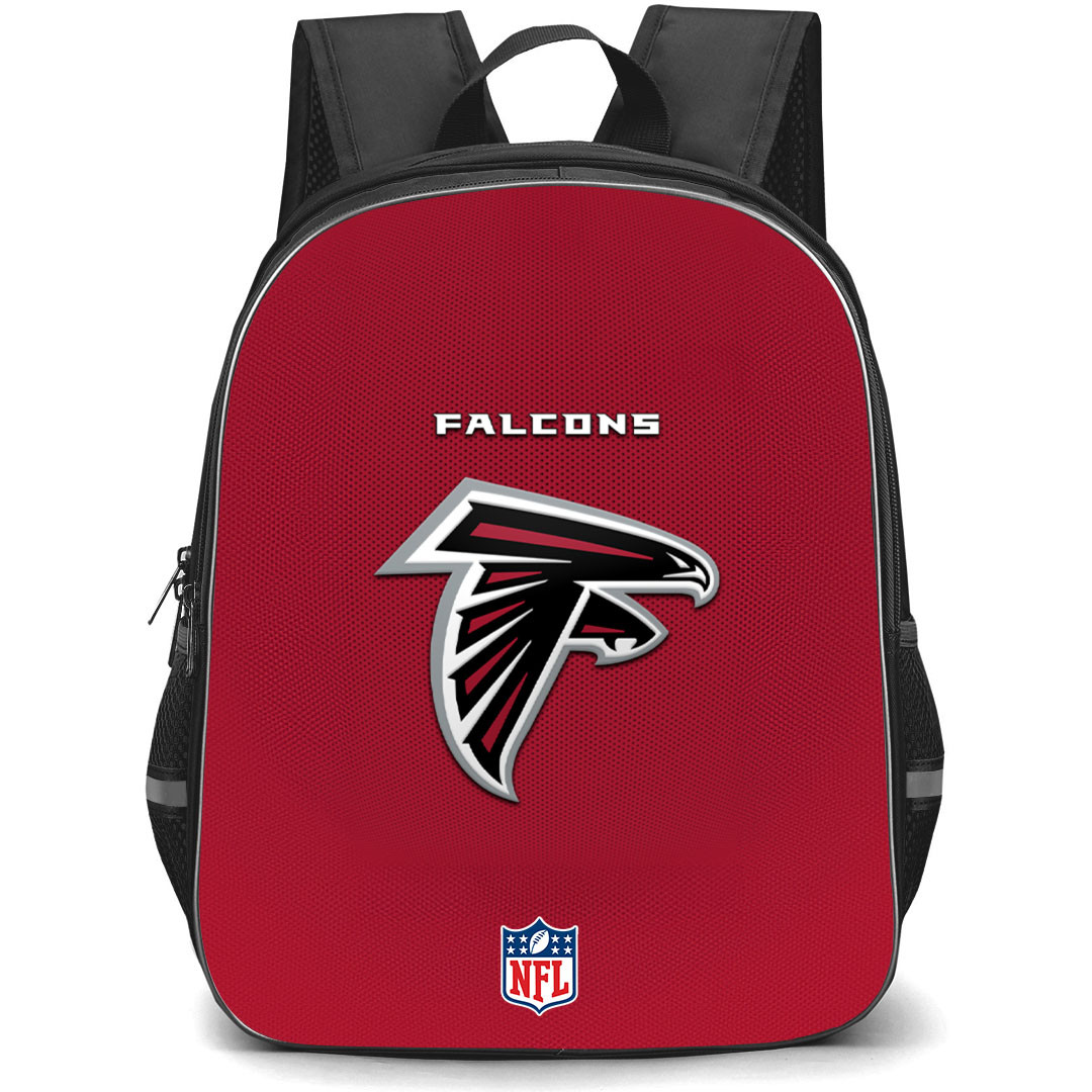 NFL Atlanta Falcons Backpack StudentPack - Team Logo On Red Background