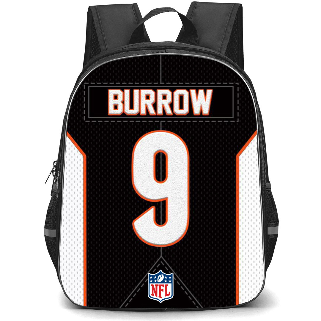 NFL Joe Burrow Backpack StudentPack - Joe Burrow 9 Cincinnati Bengals Jersey Poster