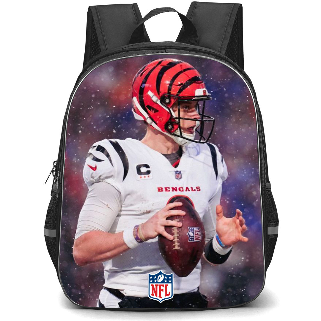 NFL Joe Burrow Backpack StudentPack - Joe Burrow Cincinnati Bengals v Buffalo Bills Match Poster