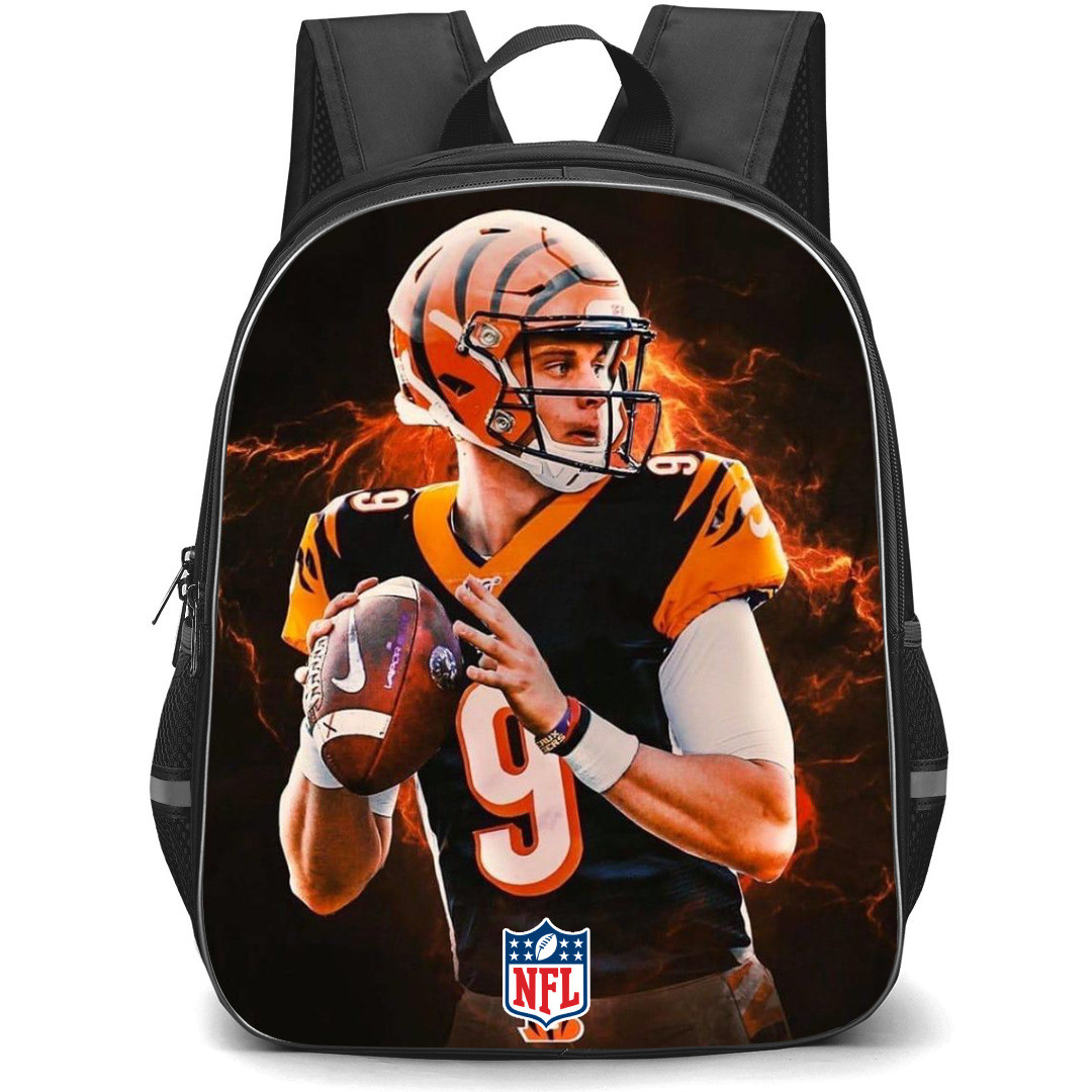 NFL Joe Burrow Backpack StudentPack - Joe Burrow Cincinnati Bengals On Fire Poster