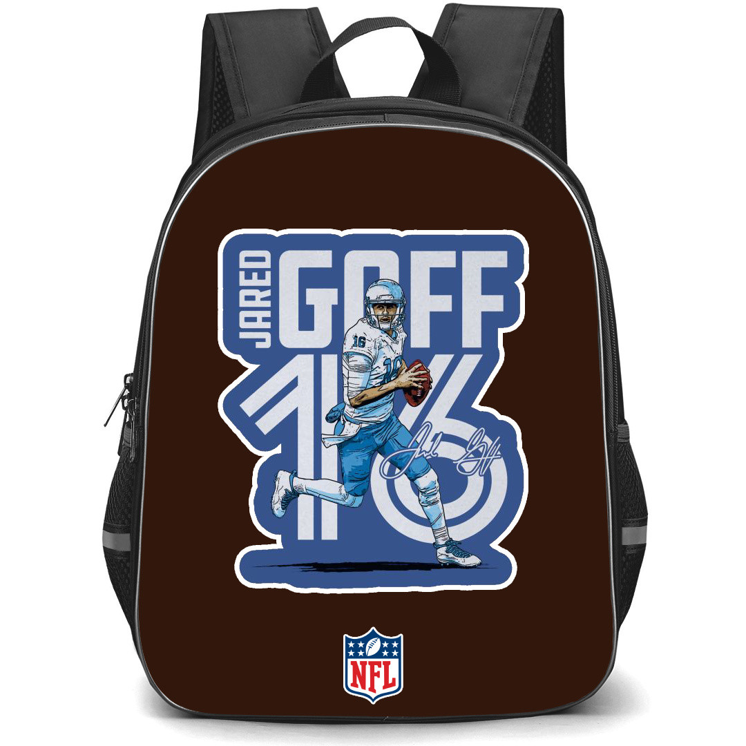 NFL Jared Goff Backpack StudentPack - Jared Goff 16 Detroit Lions Inline Sticker
