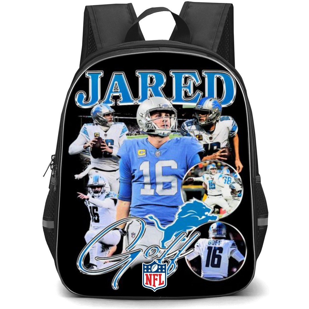 NFL Jared Goff Backpack StudentPack - Jared Goff Detroit Lions Collage Sticker