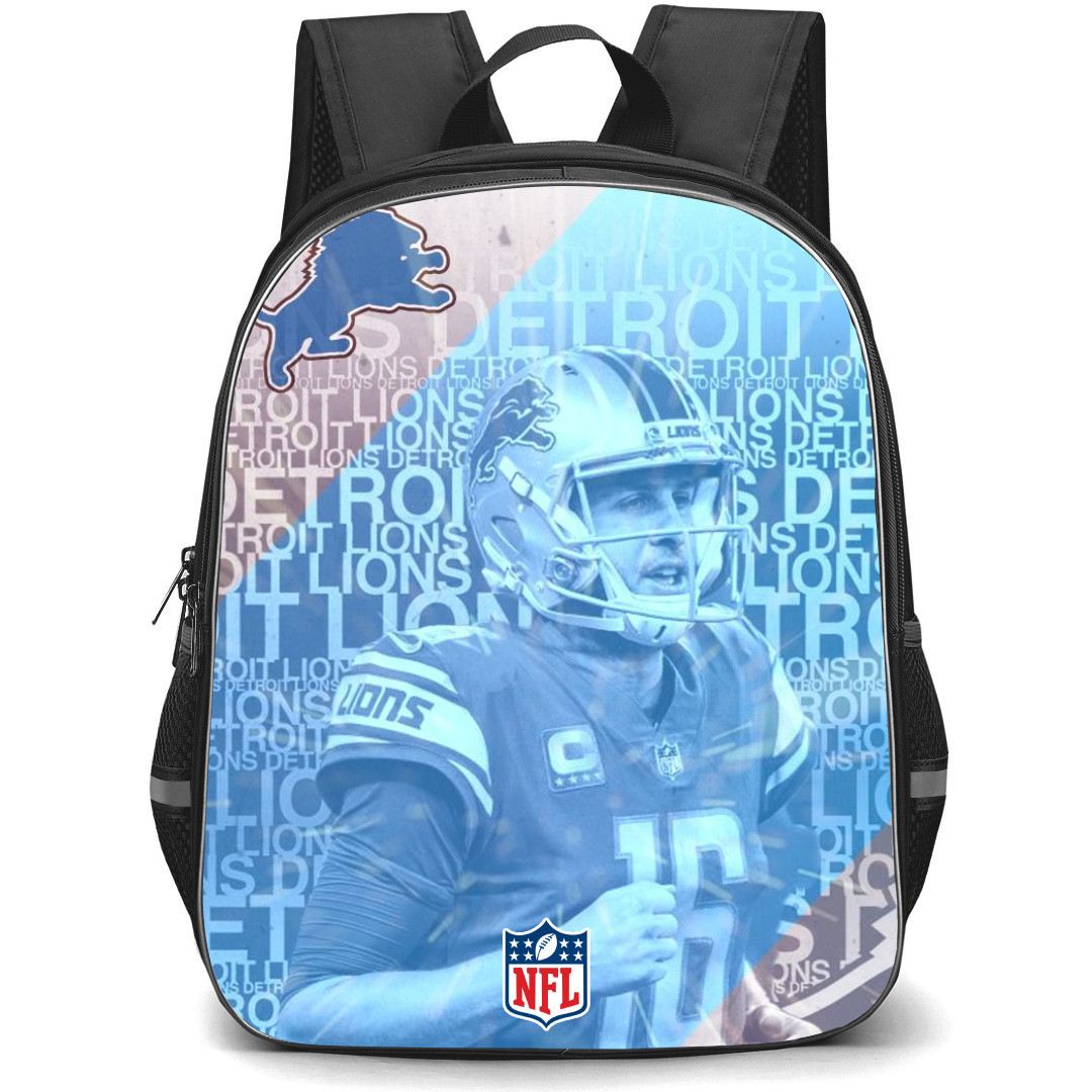 NFL Jared Goff Backpack StudentPack - Jared Goff Detroit Lions Graphic Poster