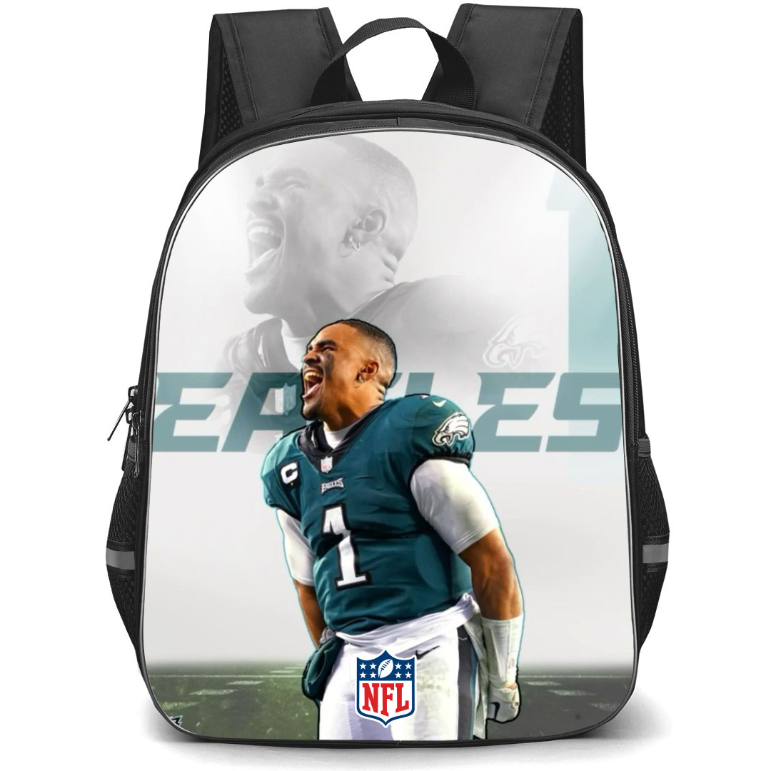 NFL Jalen Hurts Backpack StudentPack - Jalen Hurts Philadelphia Eagles Shouting Poster