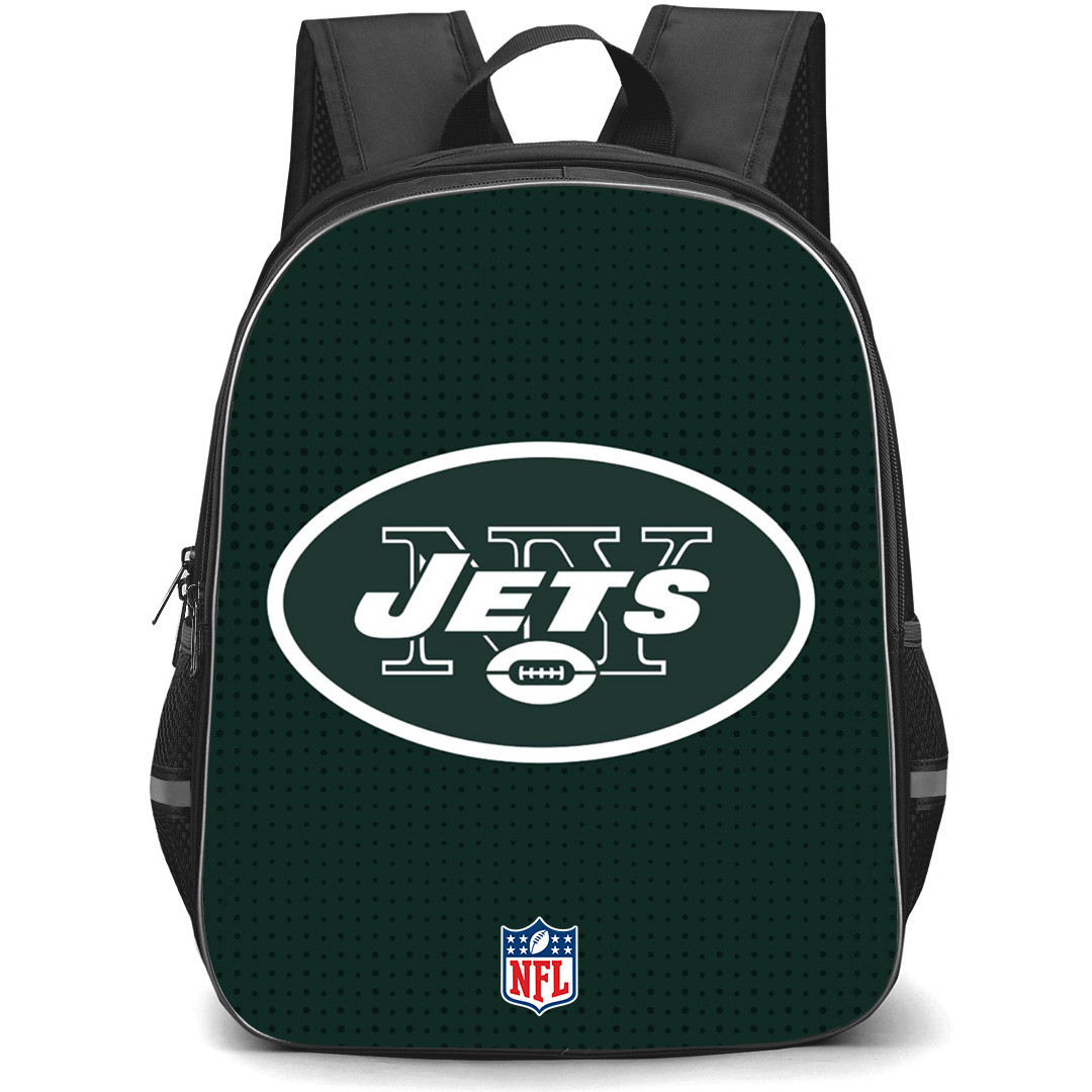 NFL New York Jets Backpack StudentPack - Team Logo On Green Background