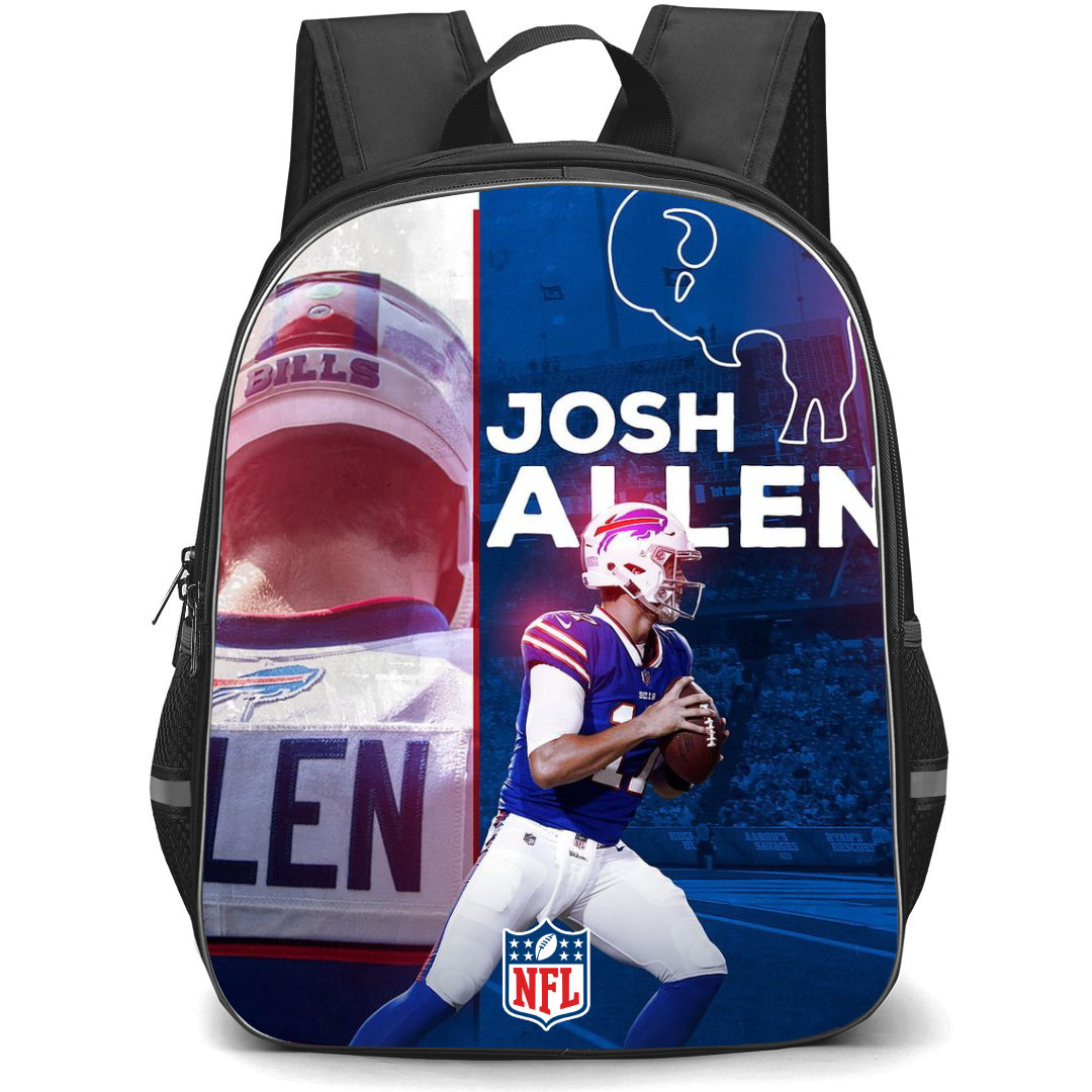 NFL Josh Allen Backpack StudentPack - Josh Allen Buffalo Bills Abstract Art Poster