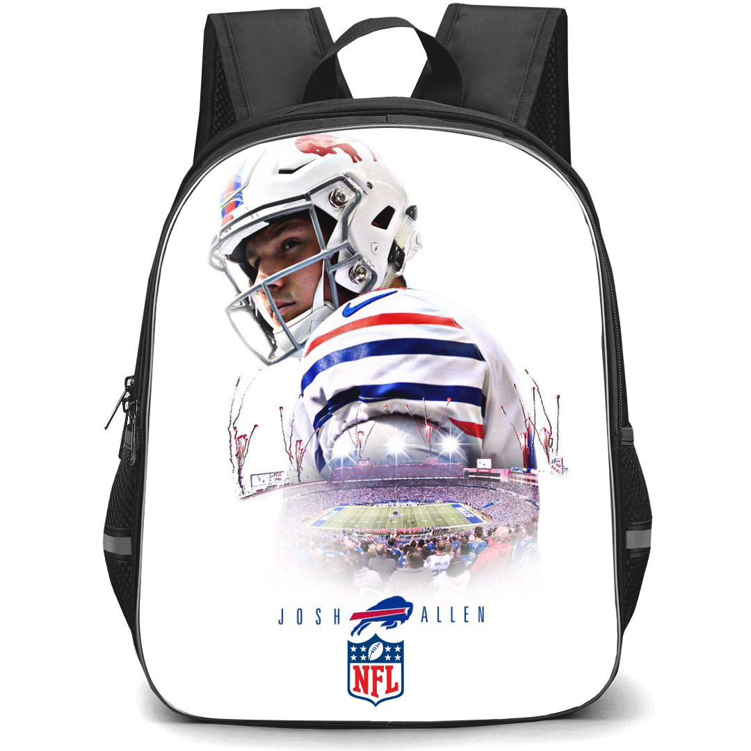 NFL Josh Allen Backpack StudentPack - Josh Allen Buffalo Bills Looking Back Poster