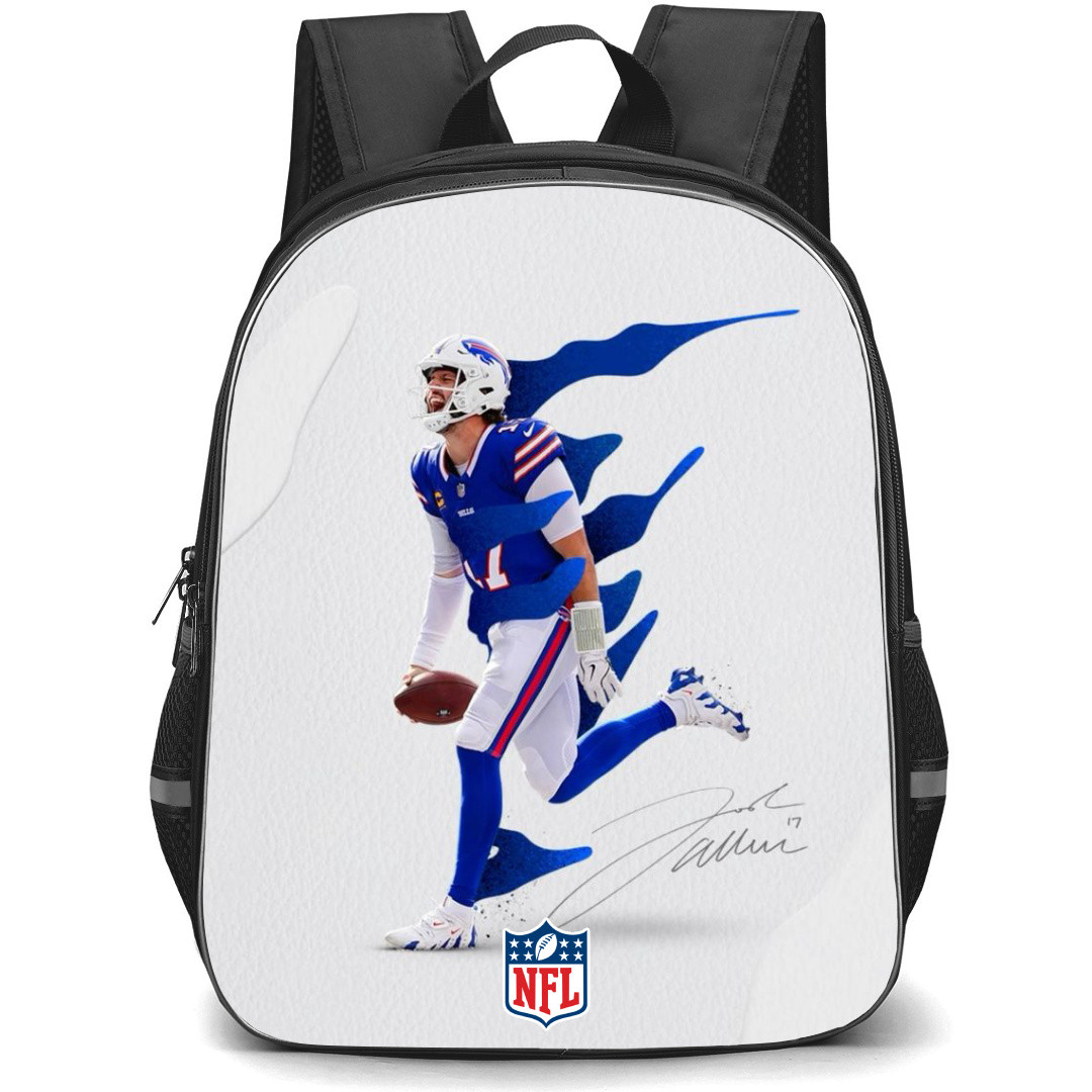 NFL Josh Allen Backpack StudentPack - Josh Allen Buffalo Bills Winning Celebration On White Background