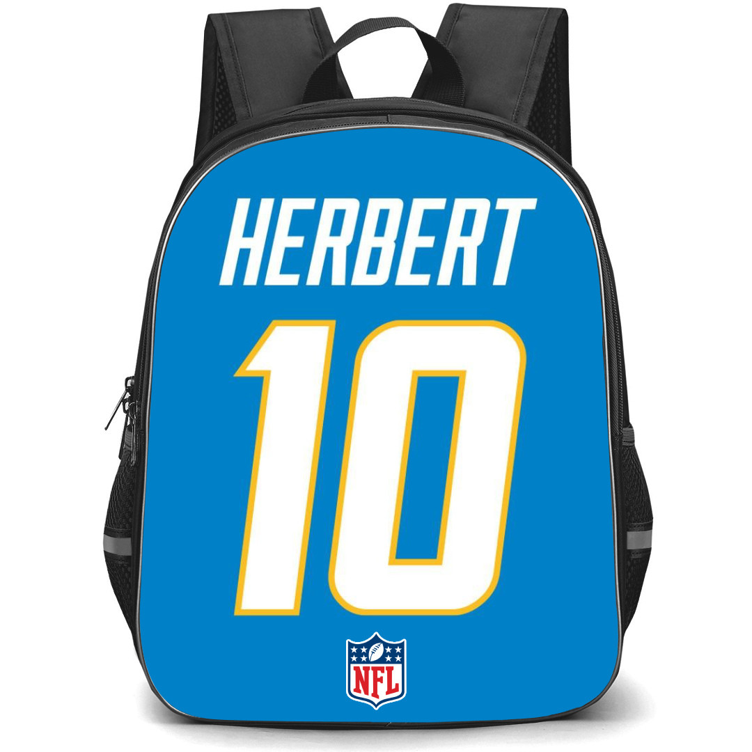 NFL Justin Herbert Backpack StudentPack - Justin Herbert 10 Los Angeles Chargers Jersey Poster