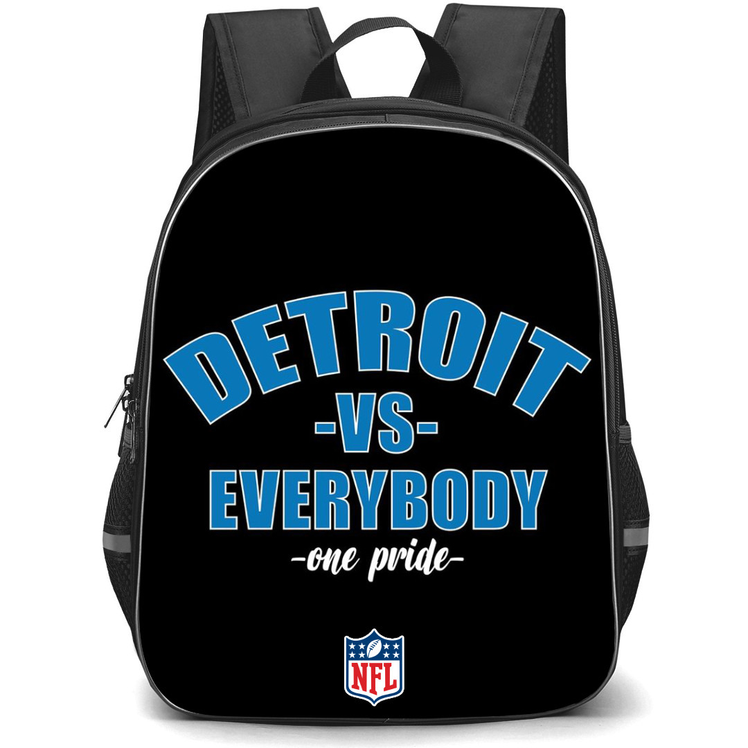 NFL Detroit Lions Backpack StudentPack - Detroit Lions Vs Everybody One Pride Black Poster