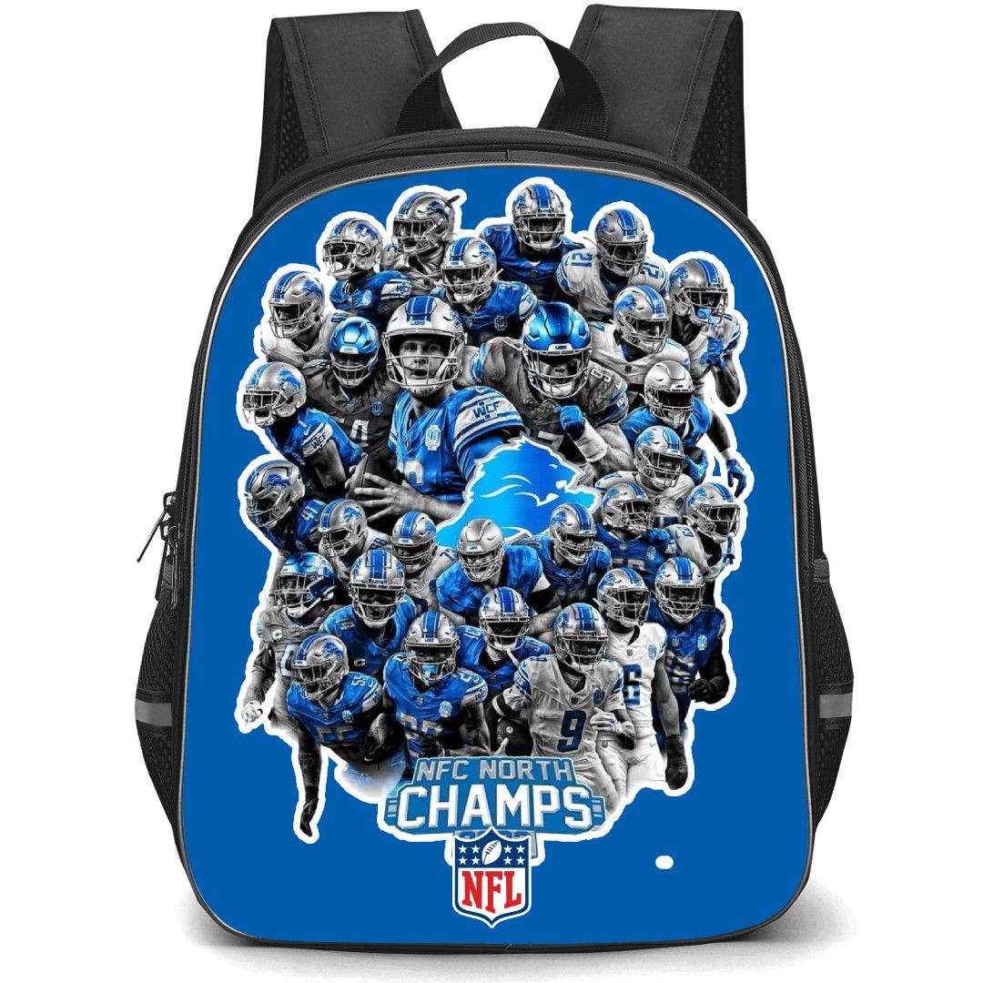 NFL Detroit Lions Backpack StudentPack - Detroit Lions NFC North Champs 2023 Team Sticker