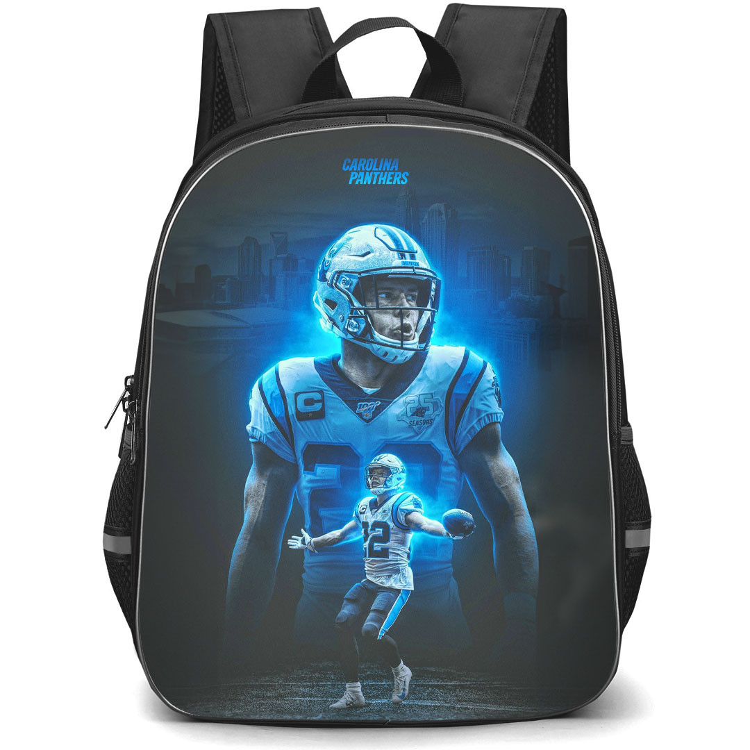 NFL Christian Mccaffrey Backpack StudentPack - Christian Mccaffrey 22 Carolina Panthers Six-Time Pro Bowl Running Back Poster