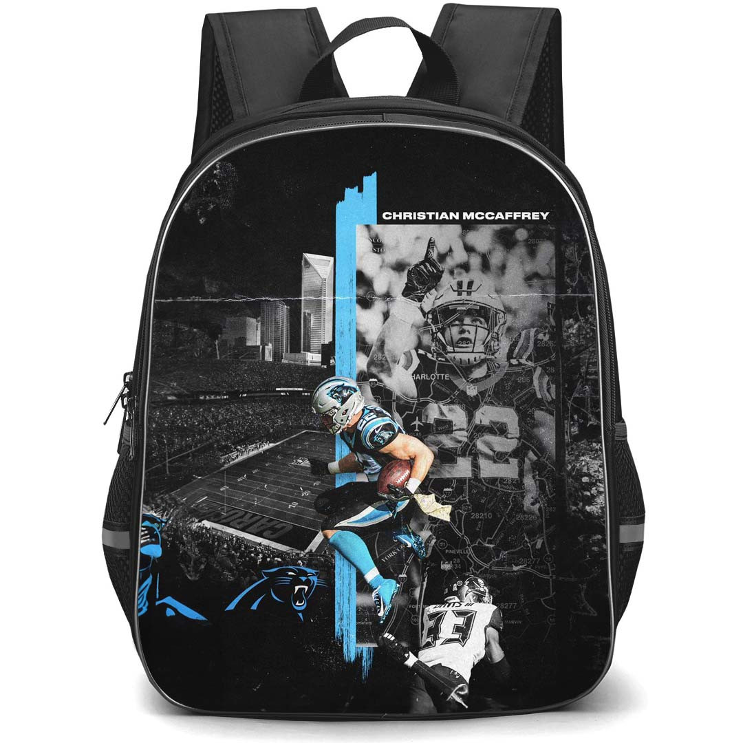 NFL Christian Mccaffrey Backpack StudentPack - Christian Mccaffrey Carolina Panthers Grayscale Poster