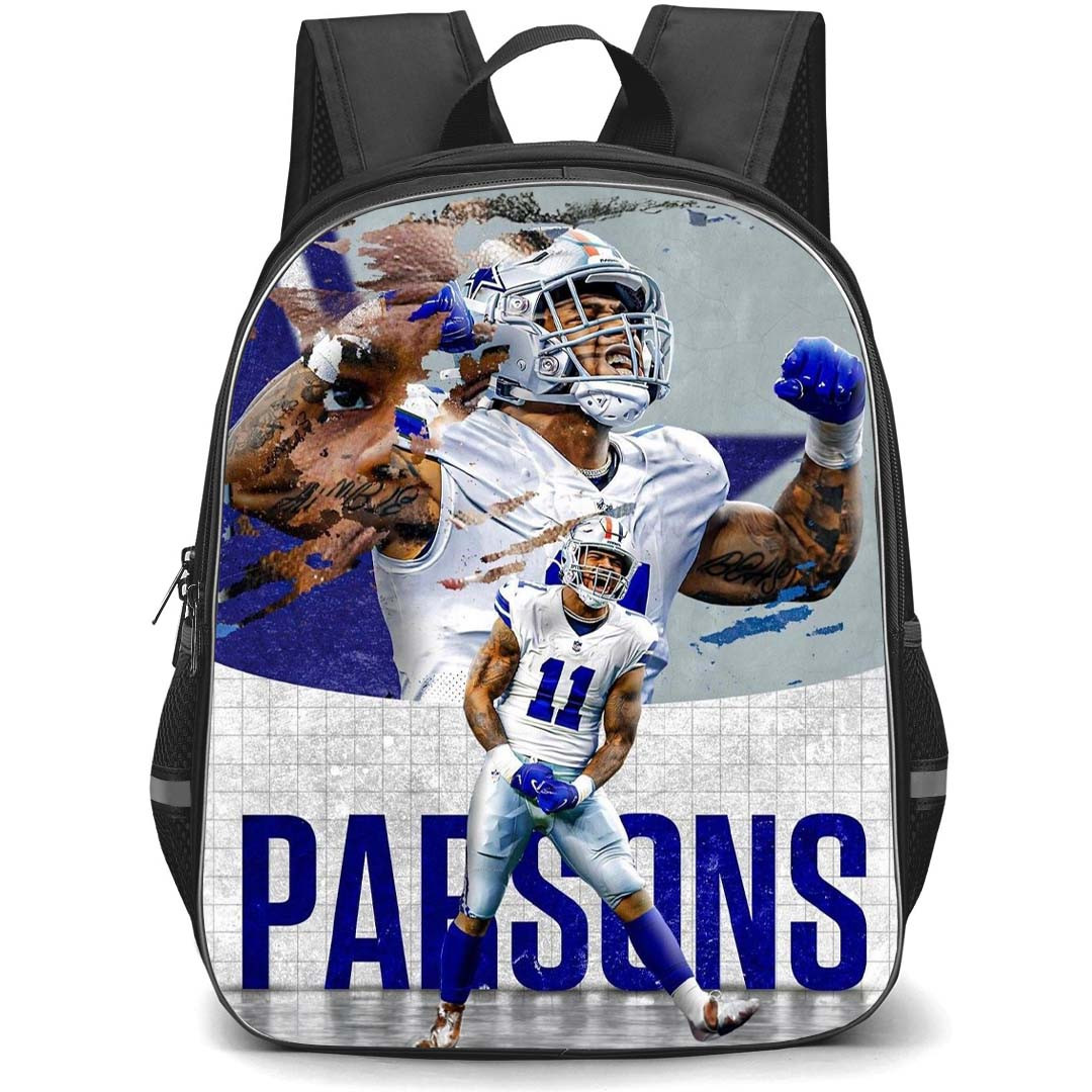 NFL Micah Parsons Backpack StudentPack - Micah Parsons 11 Dallas Cowboys Shouting Poster