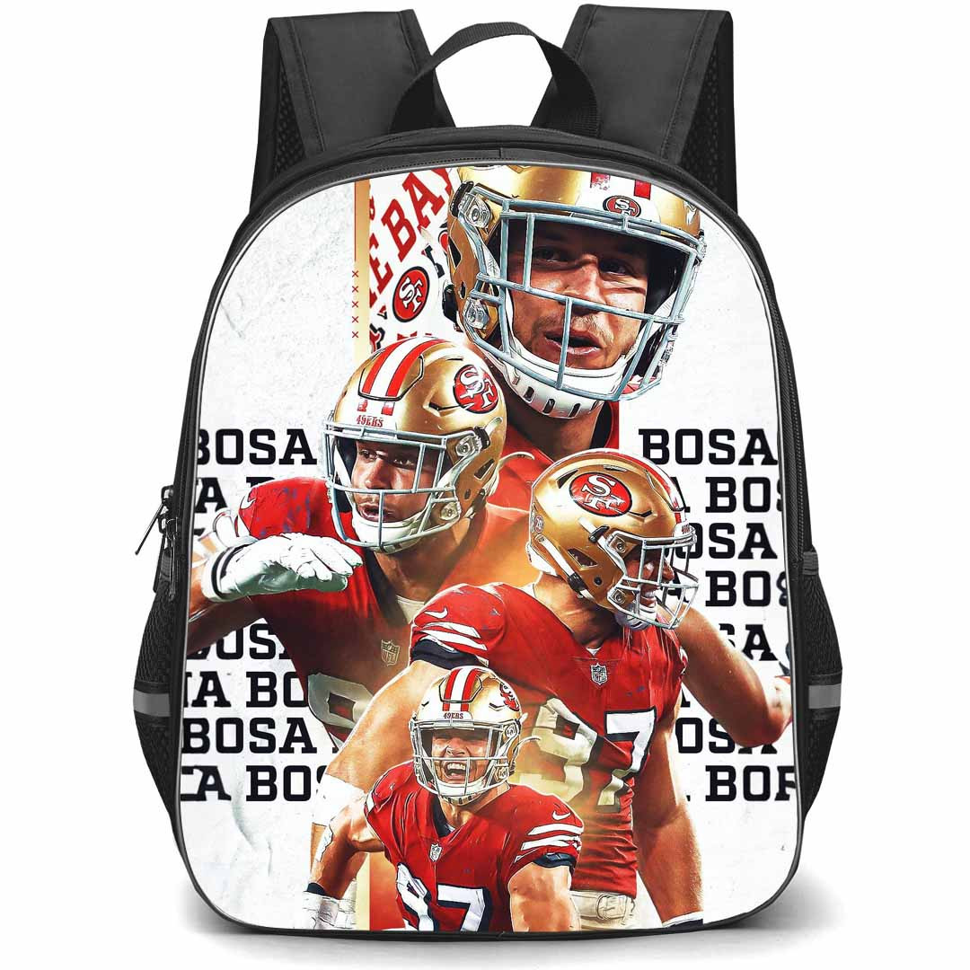 NFL Nick Bosa Backpack StudentPack - Nick Bosa 97 San Francisco 49ers Poster Art