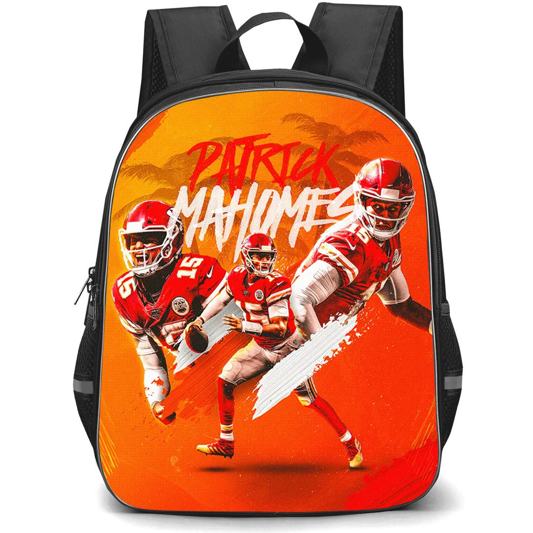 NFL Patrick Mahomes Backpack StudentPack - Patrick Mahomes Kansas City Chiefs Canvas Art Red Background
