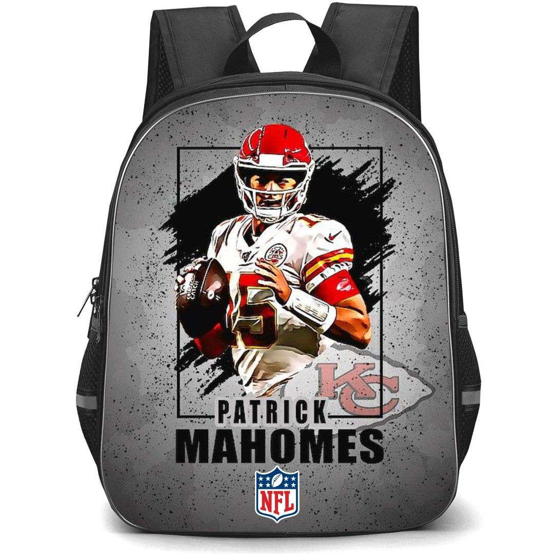 NFL Patrick Mahomes Backpack StudentPack - Patrick Mahomes Illustration Art On Gray Background