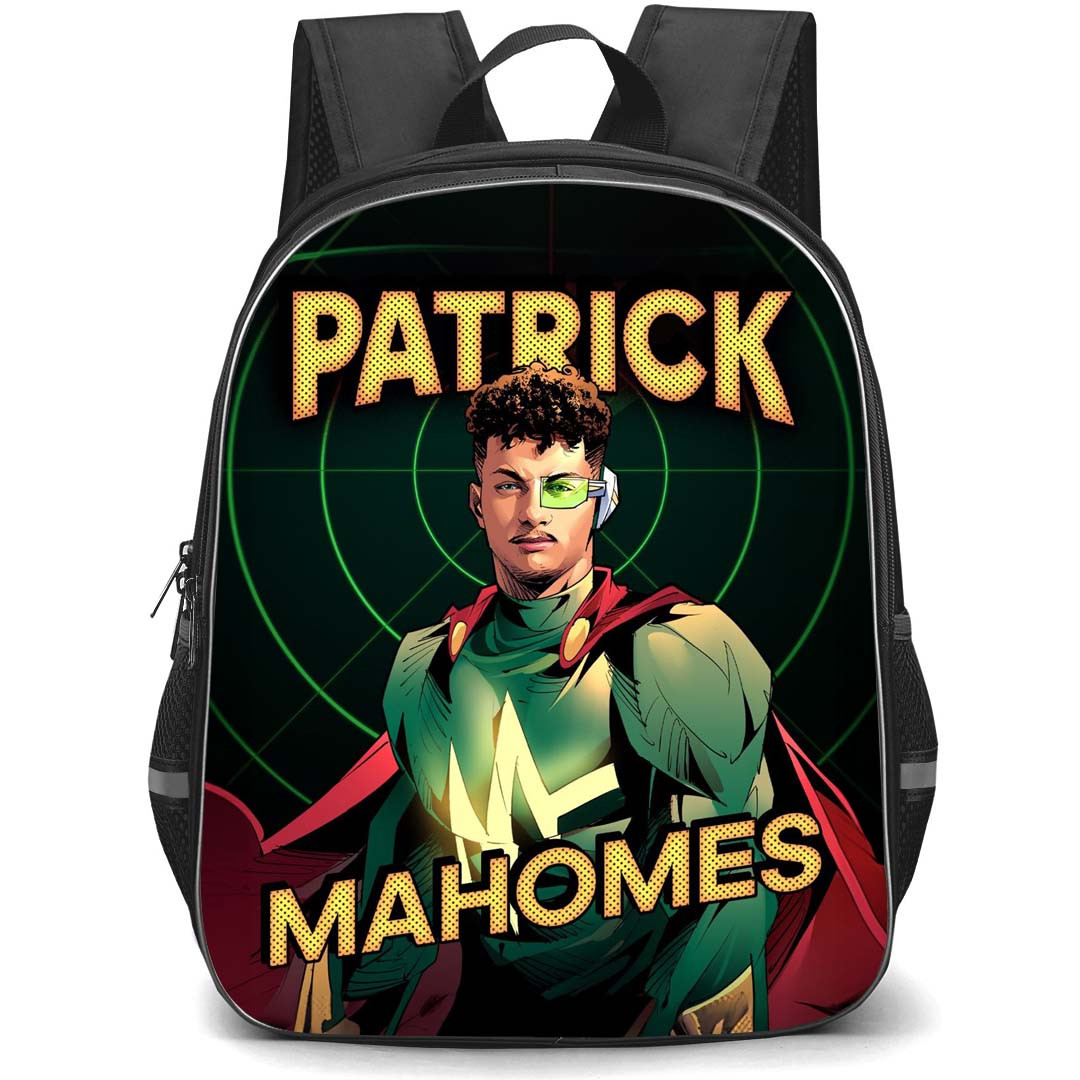 NFL Patrick Mahomes Backpack StudentPack - Patrick Mahomes Kansas City Chiefs Portrait Cartoon Art