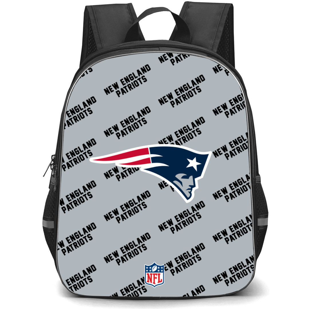 NFL New England Patriots Backpack StudentPack - New England Patriots Medley Monogram Wordmark