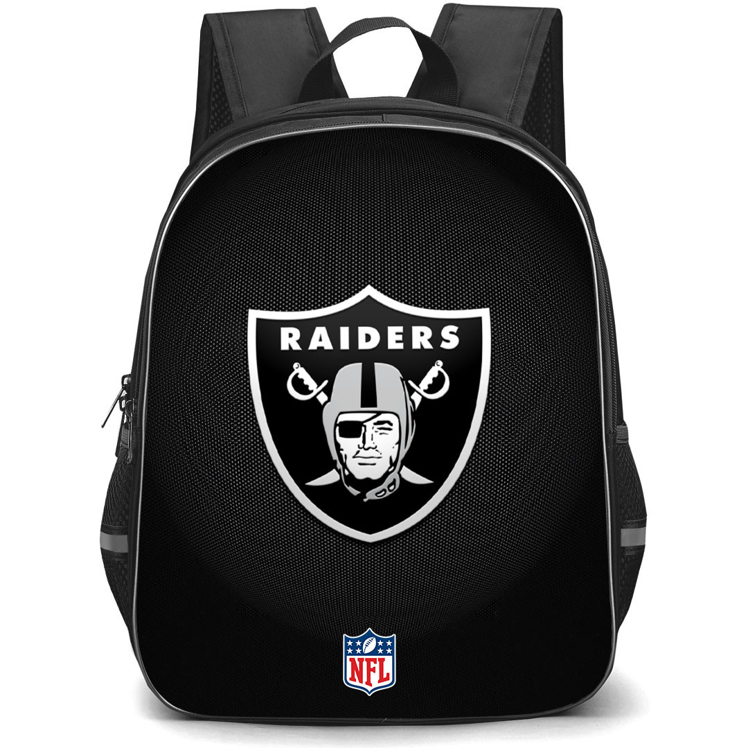 NFL Las Vegas Raiders Backpack StudentPack - Team Logo On Black Background