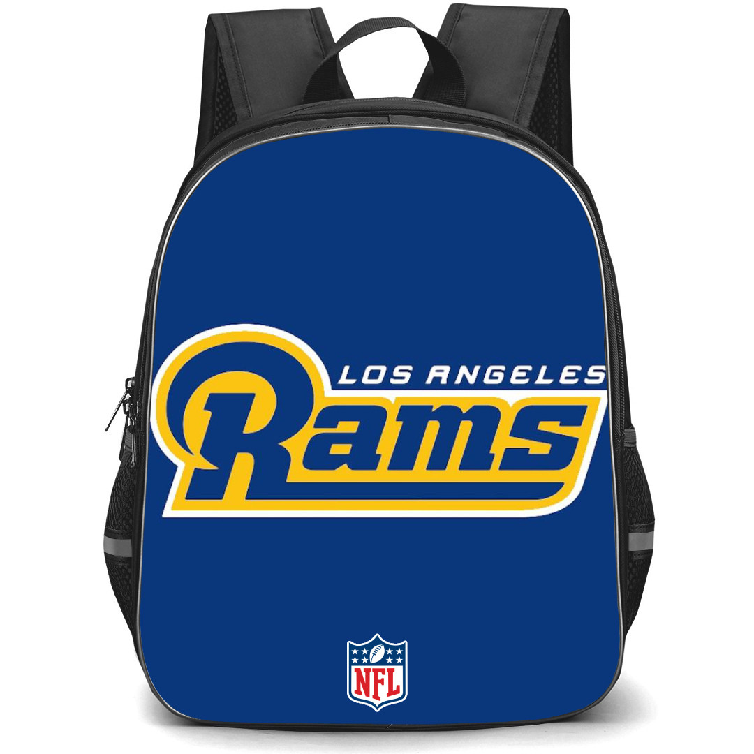 NFL Los Angeles Rams Backpack StudentPack - Los Angeles Rams Classic Logo On Blue Background