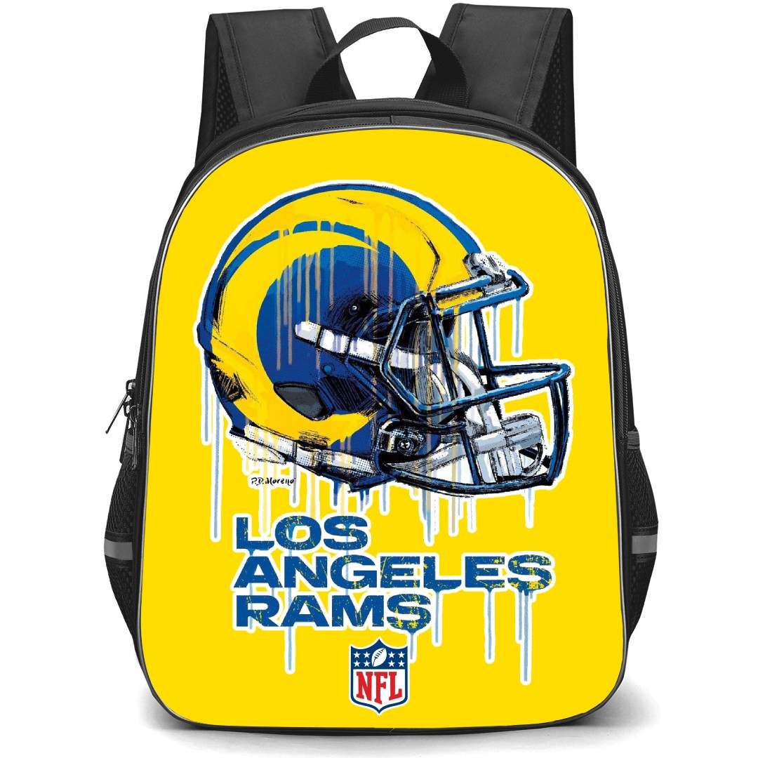 NFL Los Angeles Rams Backpack StudentPack - Los Angeles Rams Drip Helmet On White Background
