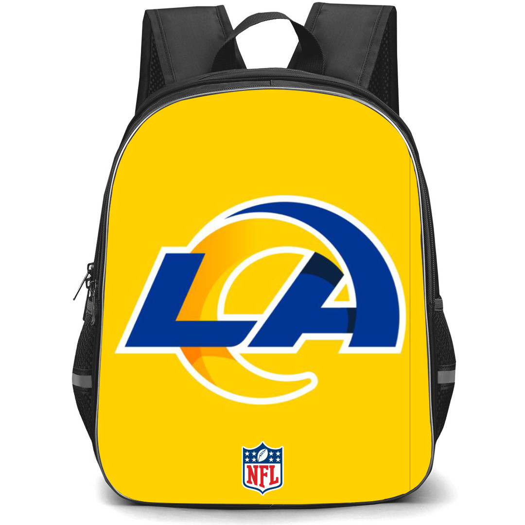 NFL Los Angeles Rams Backpack StudentPack - Los Angeles Rams Logo On Yellow Background