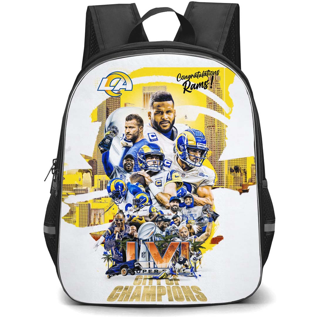 NFL Los Angeles Rams Backpack StudentPack - Los Angeles Rams Super Bowl LVI Champions Poster