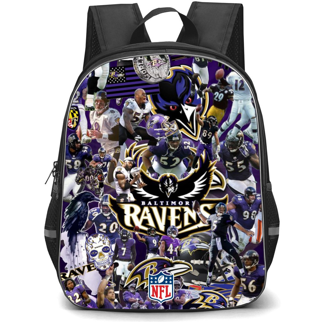 NFL Baltimore Ravens Backpack StudentPack - Baltimore Ravens Collage Poster