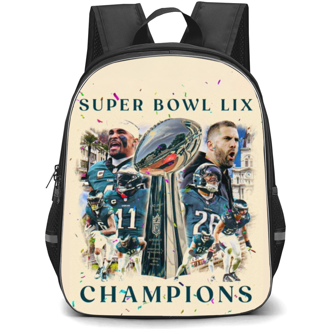 NFL Super Bowl 2025 Backpack StudentPack - Super Bowl 2025 Philadelphia Eagles Champions Beige Background Poster