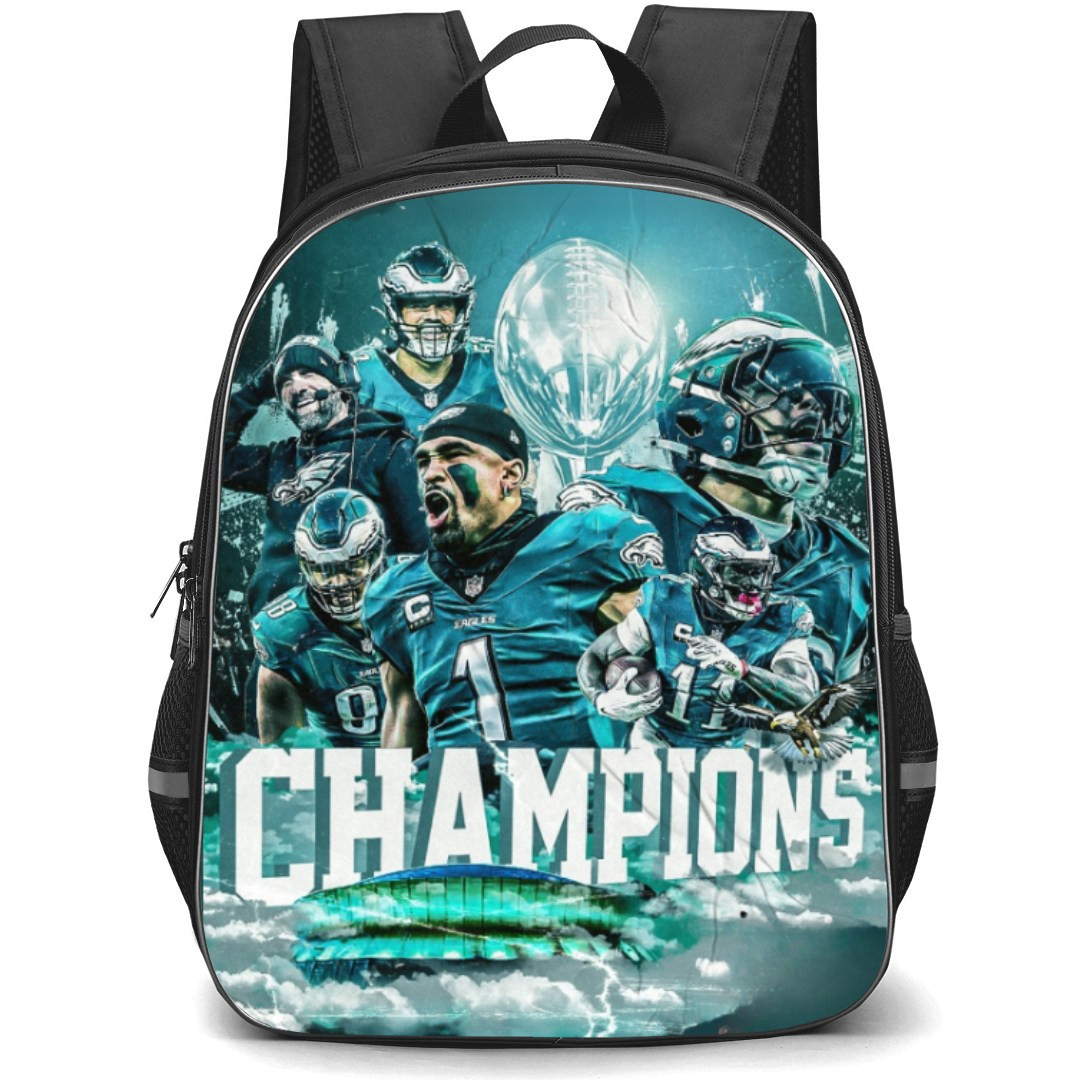 NFL Super Bowl 2025 Backpack StudentPack - Super Bowl 2025 Philadelphia Eagles Champions Green Illustration
