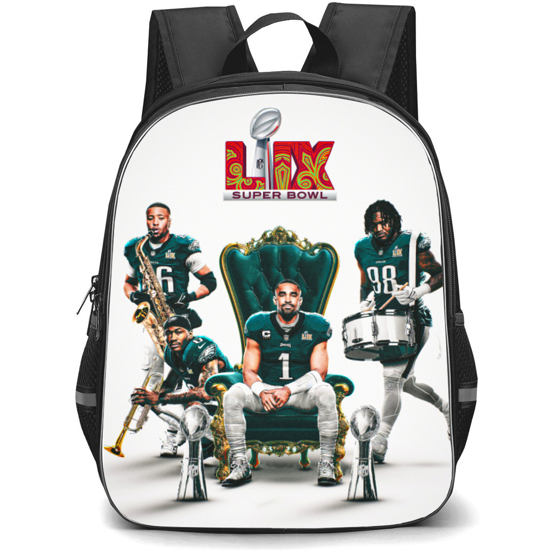 NFL Super Bowl 2025 Backpack StudentPack - Philadelphia Eagles Players Playing Instructment