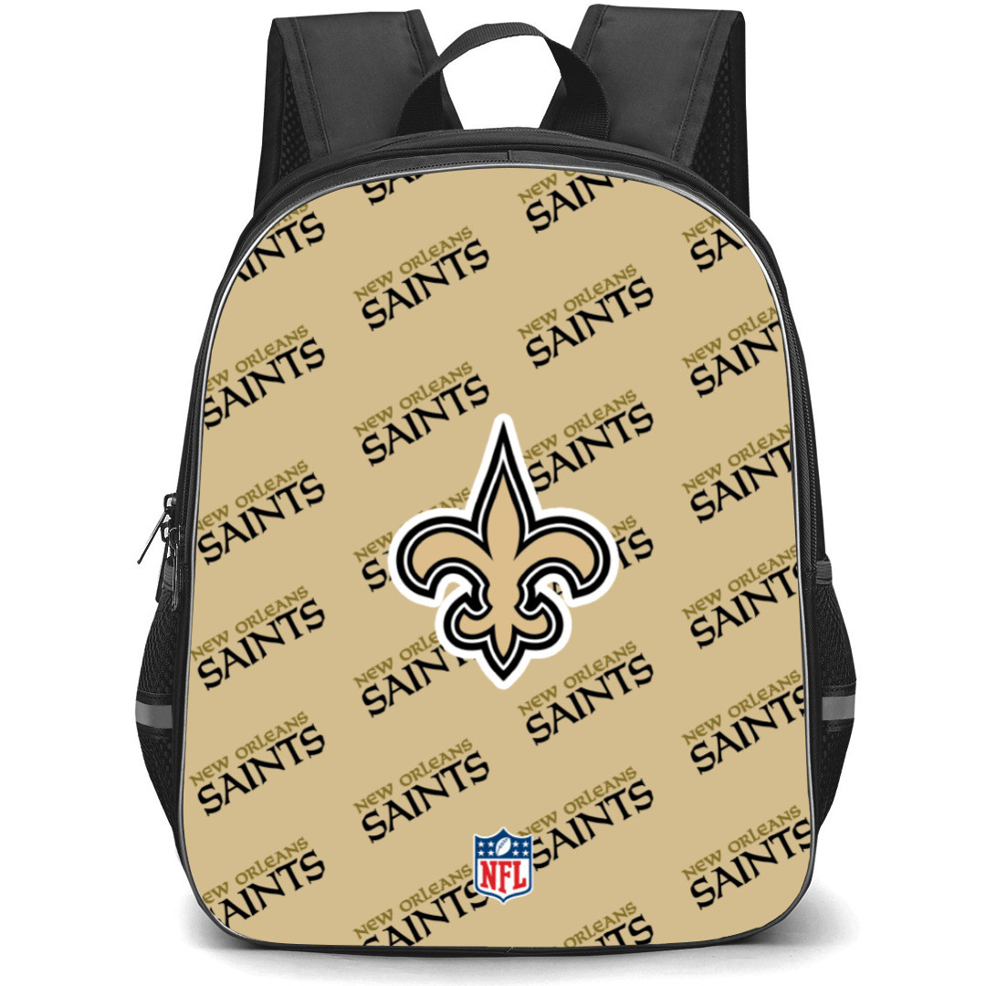 NFL New Orleans Saints Backpack StudentPack - New Orleans Saints Medley Monogram Wordmark