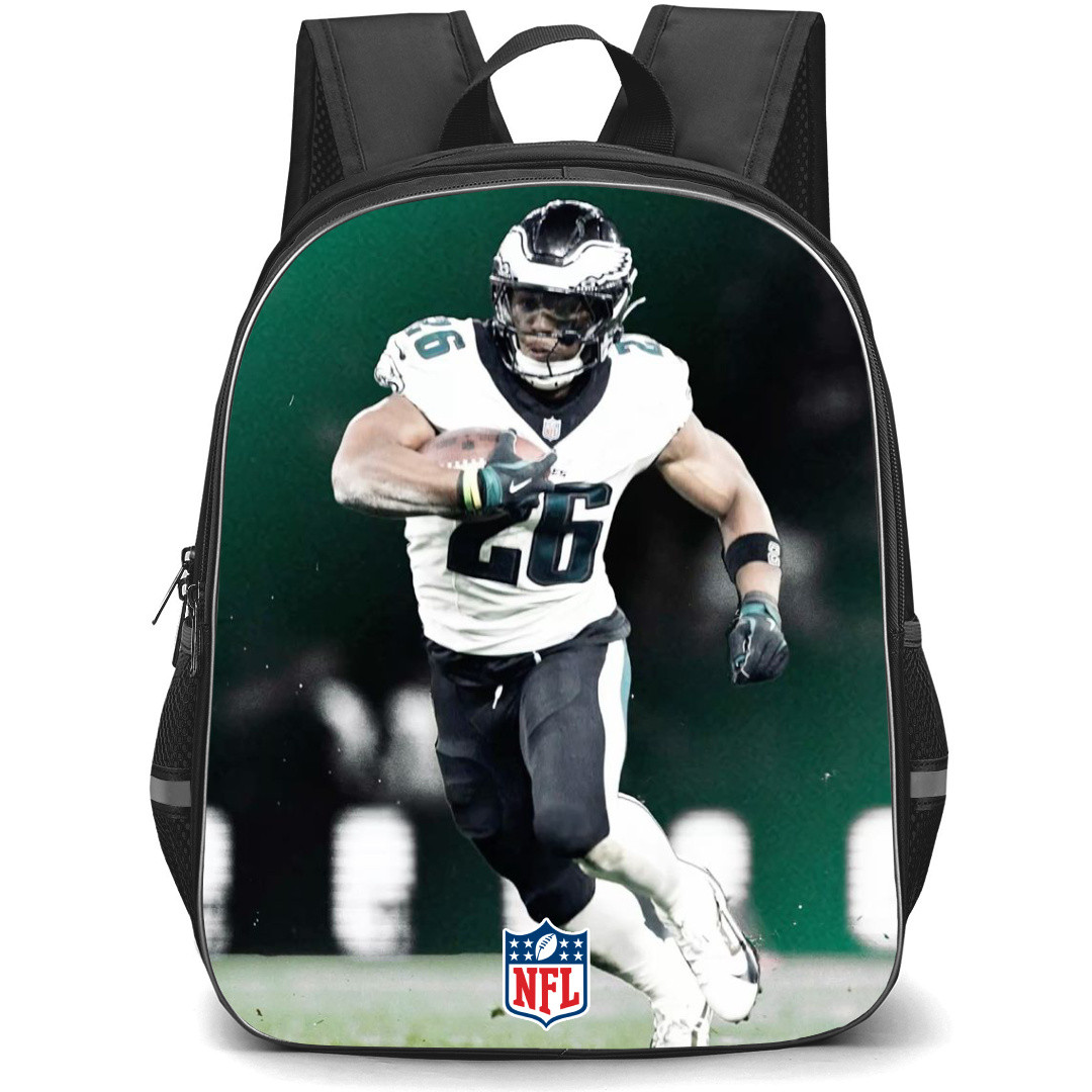 NFL Saquon Barkley Backpack StudentPack - Saquon Barkley 26 Philadelphia Eagles Running Poster