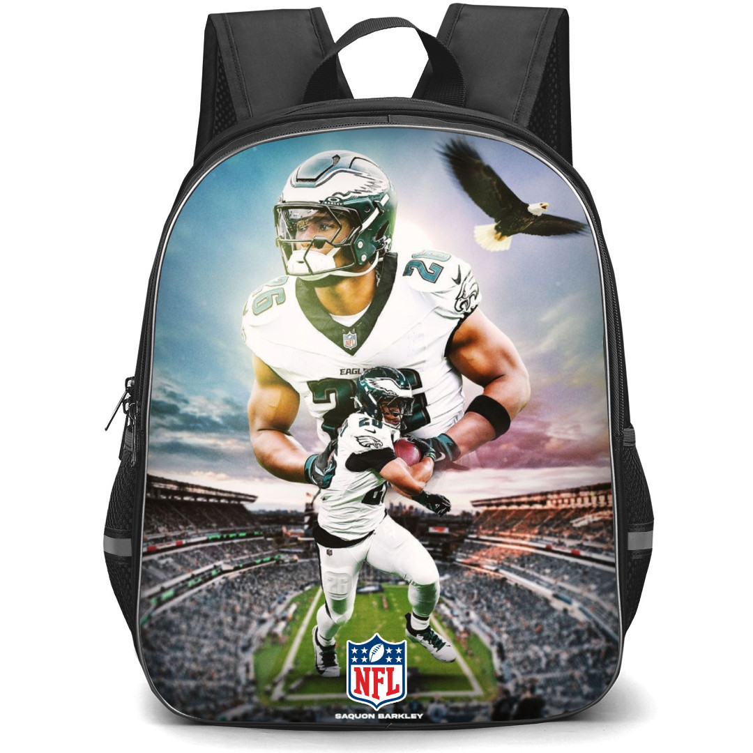 NFL Saquon Barkley Backpack StudentPack - Saquon Barkley Philadelphia Eagles On Stadium Background