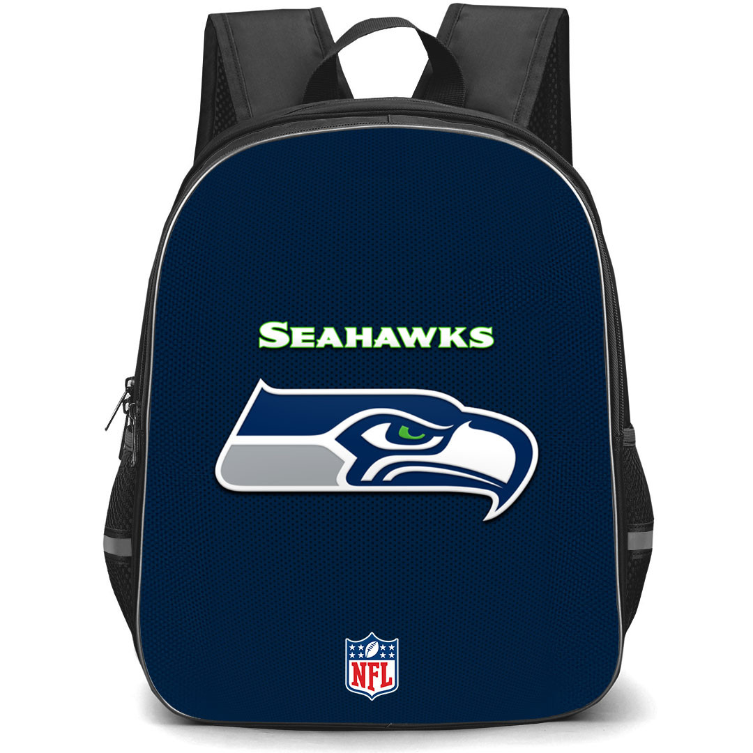 NFL Seattle Seahawks Backpack StudentPack - Team Logo On Blue Background