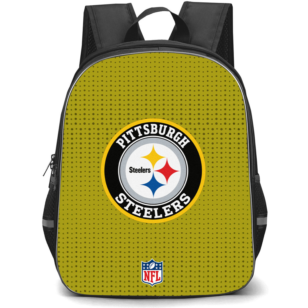 NFL Pittsburgh Steelers Backpack StudentPack - Team Logo On Amber Background