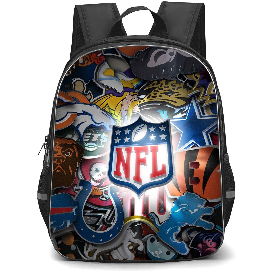 NFL Backpack StudentPack - NFL National Football League Team Sticker Poster Collage