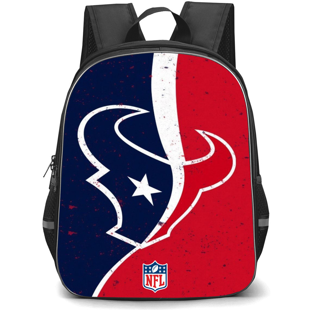 NFL Houston Texans Backpack StudentPack - Houston Texans Logo On Blue Red Background