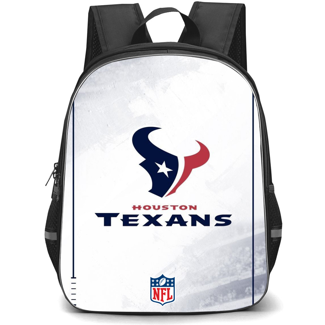 NFL Houston Texans Backpack StudentPack - Houston Texans Logo On White Gray Background