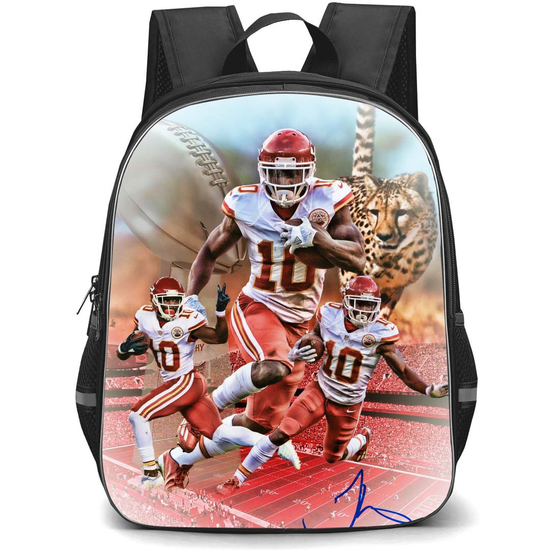 NFL Tyreek Hill Backpack StudentPack - Tyreek Hill 10 Miami Dolphins Showing Signature Sign Poster